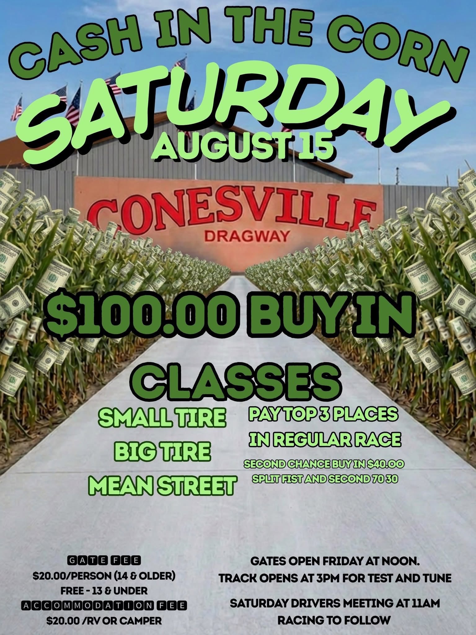Conesville Cash In the Corn Race Days